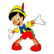 Imagen sobre fondo blanco de Pinocho, de disney