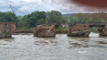 Derrumbe del puente viejo de talavera de la reina el 23 de marzo de 2025